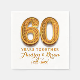 60e Jubileum gepersonaliseerd Servet