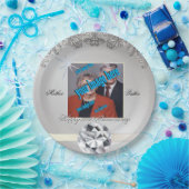60e Jubileum gepersonaliseerde diamantmonogram Papieren Bordje (Feest)