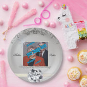 60e Jubileum gepersonaliseerde diamantmonogram Papieren Bordje (Feest)