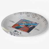 60e Jubileum gepersonaliseerde diamantmonogram Papieren Bordje (Gekanteld)