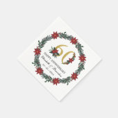 60e Jubileum gepersonaliseerde kerstservetten Servet (Hoek)