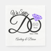 60e Jubileum gepersonaliseerde servetten (Voorkant)
