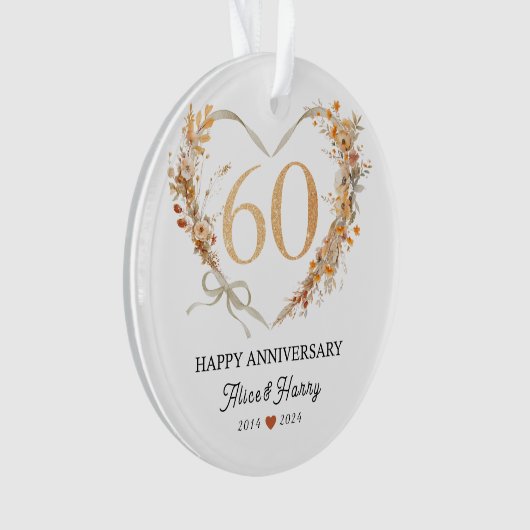 60e Jubileum Gold Diamonds Keepslag Ornament (voorkant)