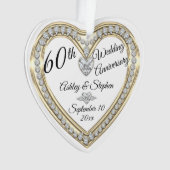 60e Jubileum Gold Diamonds Keepslag Ornament (voorkant)