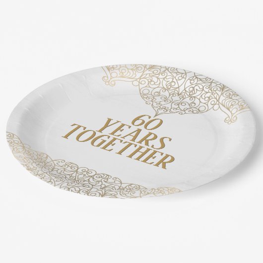 60e Jubileum Gold Lace op Bord van whitepaper (Gekanteld)