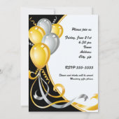 60e Jubileum Gold & Silver Birthday Invitation Kaart (Achterkant)