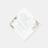 60e Jubileum Gouden Hart Rozen Bloemen Servet (Hoek)