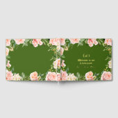 60e Jubileum goudfolie groen Gastenboek (Volledig)