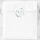 60e Jubileum groen aquarel Ronde Sticker (Tas)
