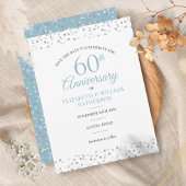 60e Jubileum Hartelijk Confetti Opslaan Datum Aankondigingskaart