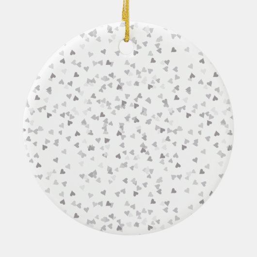 60e Jubileum Harten Confetti Keramisch Ornament (Achterkant)