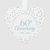 60e Jubileum Harten Confetti Ornament (voorkant)