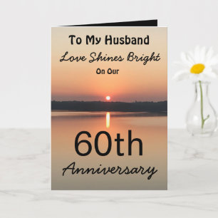 60e Jubileum Husband Love Shines Bright Kaart