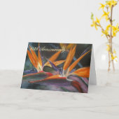 60e Jubileum kaart met vogelpest in het paradijs (Gele Bloem)