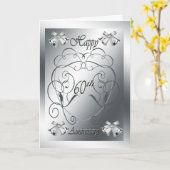 60e Jubileum-kaart voor bruiloft Kaart (Gele Bloem)