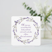 60e Jubileum Lavender Wreath Kaart (Staand voorkant)