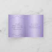 60e Jubileum Lila Bloemen Dank u Opmerking Kaart (Binnen)