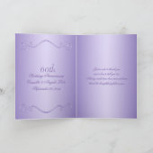 60e Jubileum Lila Foto bedankt voor uw kaart (Binnen)