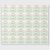 60e Jubileum Love Heart Gift Wrap Cadeaupapier (Vlak)