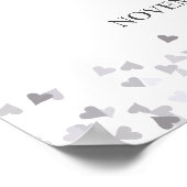 60e Jubileum Love Hearts Confetti Welcome Sign Poster (Hoek)