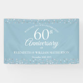 60e Jubileum Love Hearts Confetti Welkom Spandoek (Horizontaal)