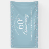 60e Jubileum Love Hearts Confetti Welkom Spandoek (Verticaal)