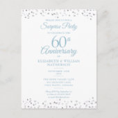 60e Jubileum Love Hearts Surprise Party Briefkaart (Voorkant)