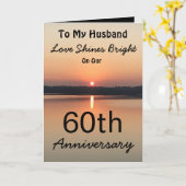 60e Jubileum Man Love Shines Bright Kaart (Gele Bloem)