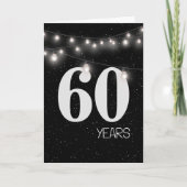 60e Jubileum met lampjes en sterren Kaart (Voorkant)