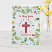 60e Jubileum naar Nun Cross in krans Kaart (Gele Bloem)