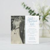 60e Jubileum net getrouwd bruiloft foto plein Kaart (Staand voorkant)