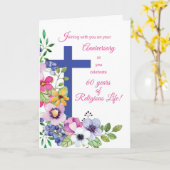 60e Jubileum, Nun, Religious Life Cross en Fl Kaart (Gele Bloem)