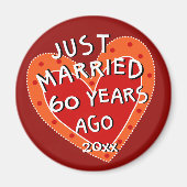 60e Jubileum of Yr Whimsical Heart Gift Magneet (Voorkant)