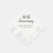 60e Jubileum Partij Gepersonaliseerd Napkins Servet (Hoek)