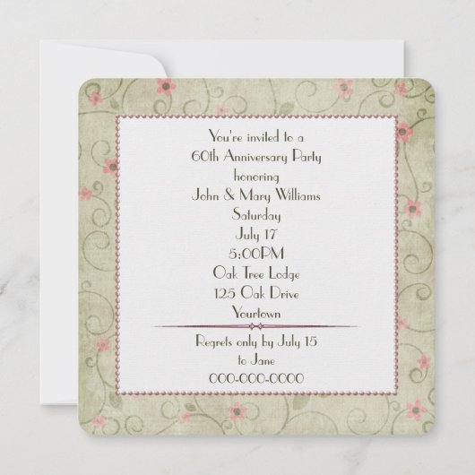 60e Jubileum Partij met Foto I Kaart (Achterkant)