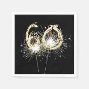 60e Jubileum-partij op zwarte reservekoppen Servet