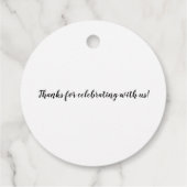 60e Jubileum Partij rondetafelmerken Bedankjes Labels (Achterkant)
