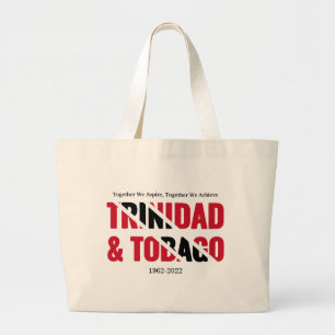 60e Jubileum patriottisch TRINIDAD Grote Tote Bag
