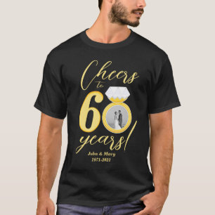 60e Jubileum Proost 60 jaar Trouwfoto T-shirt