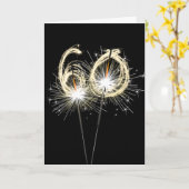 60e Jubileum-reservekopieers op zwart Kaart (Gele Bloem)