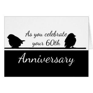 60e Jubileum Romantic Cute Birds Couple