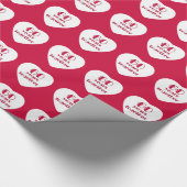 60e Jubileum Rood hart bruiloft Cadeaupapier (Hoek)