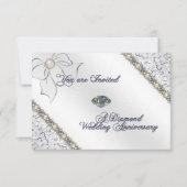 60e Jubileum RSVP-kaart voor bruiloft Kaart (Voorkant)