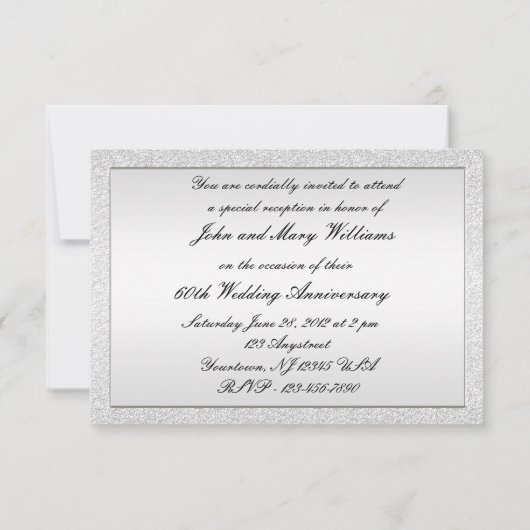 60e Jubileum RSVP-kaart voor bruiloft Kaart (Achterkant)