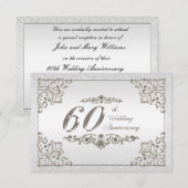 60e Jubileum RSVP-kaart voor bruiloft Kaart (Voorkant / Achterkant)