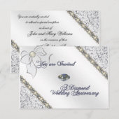 60e Jubileum RSVP-kaart voor bruiloft RSVP Kaartje (Voorkant / Achterkant)