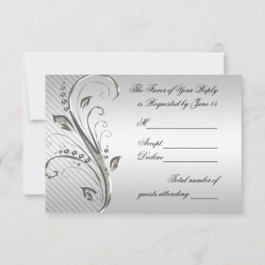 60e Jubileum RSVP-kaart voor bruiloft RSVP Kaartje (Achterkant)