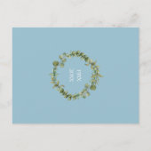 60e Jubileum Save the Date Groen Bloemen Briefkaart (Achterkant)