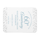 60e jubileum Save the Date Love Hearts Magneet (Horizontaal)