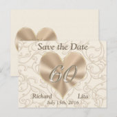 60e Jubileum Save the Date Post Kaarten (Voorkant / Achterkant)
